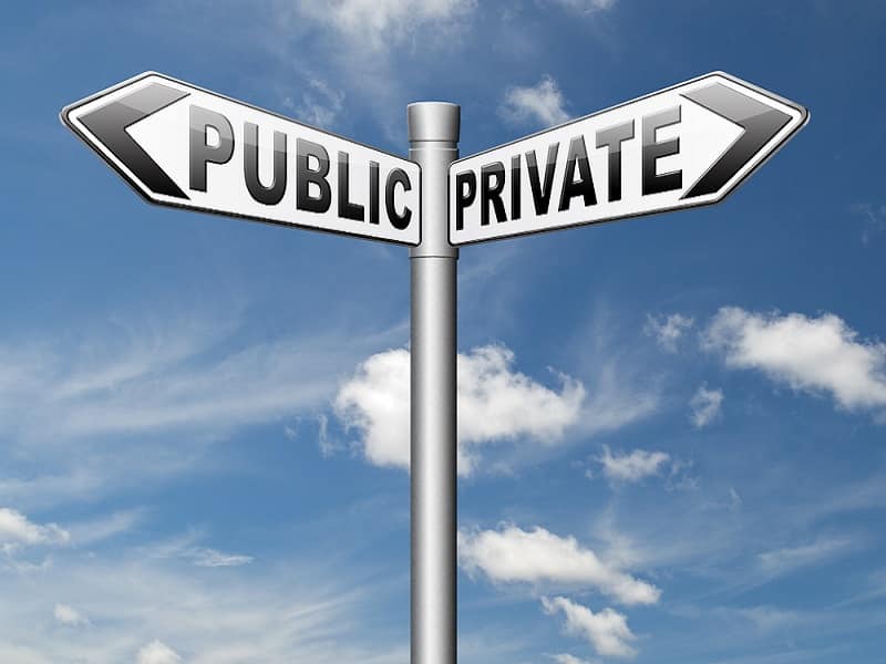 public and private signs