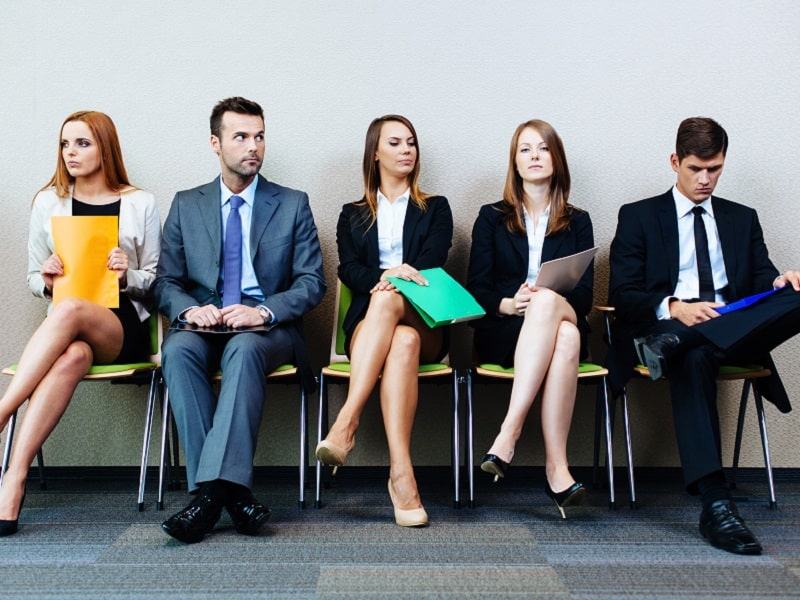 people waiting for an interview