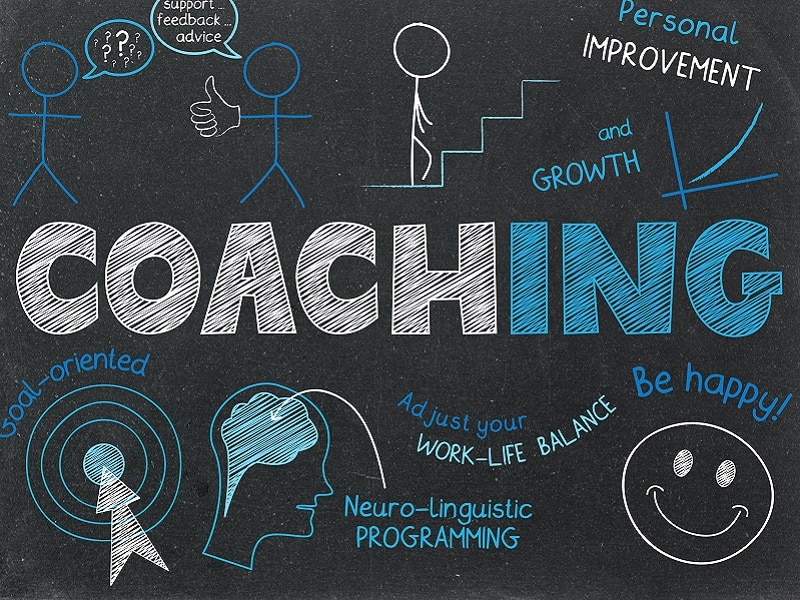 coaching on chalkboard