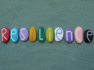 resilience written on stones